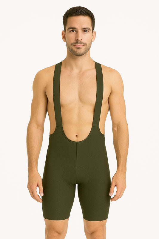 Bib short Ciclismo Elite sin costuras +8H - Verde Army 🔥