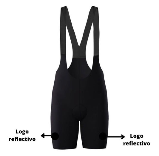 Pantaloneta Ciclismo HOMBRE Negra con tirantes Medio Fondo